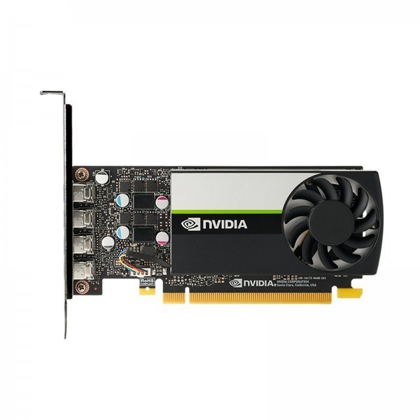 Nvidia T1000, 8GB, GDDR6 128-Bit, 160GB/s, PCIe 3.0 X 16, Single Slot, 4X Mini DisplayPort 1.4, 50W, SFF, Turing, 3YR Warranty