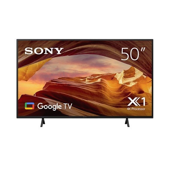 Sony Bravia X77L TV 50" Entry 4K (3840 X 2160), 450-CD/M2 Brightness, HDR10, HLG, Android TV, Google TV, 3 Year Onsite