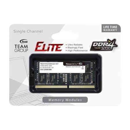 Team Group Elite 16GB 3200MHz Non-ECC DDR4 Sodimm For Laptops/AIO/Mini/Tiny Alternative 05Tsd4-3200-16Gb-Zeus
