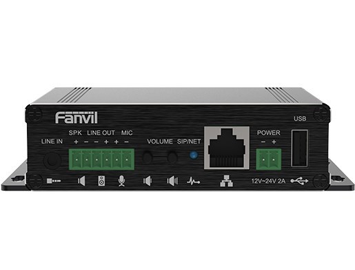 Fanvil Pa3 Video Intercom & Paging Gateway, 2 Sip Lines, 1 Speaker Interface And 1 Microphone Interface, Support Usb Or TF Card, Support Poe