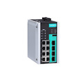 Moxa | 12 Port Full Gigabit Managed Switch, 8 PoE/PoE+ Ports, 4 SFP Slots, -10 To 60°C.