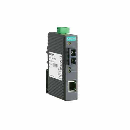 Moxa | Industrial 10/100 Media Converter, Single-Mode, SC Connector.