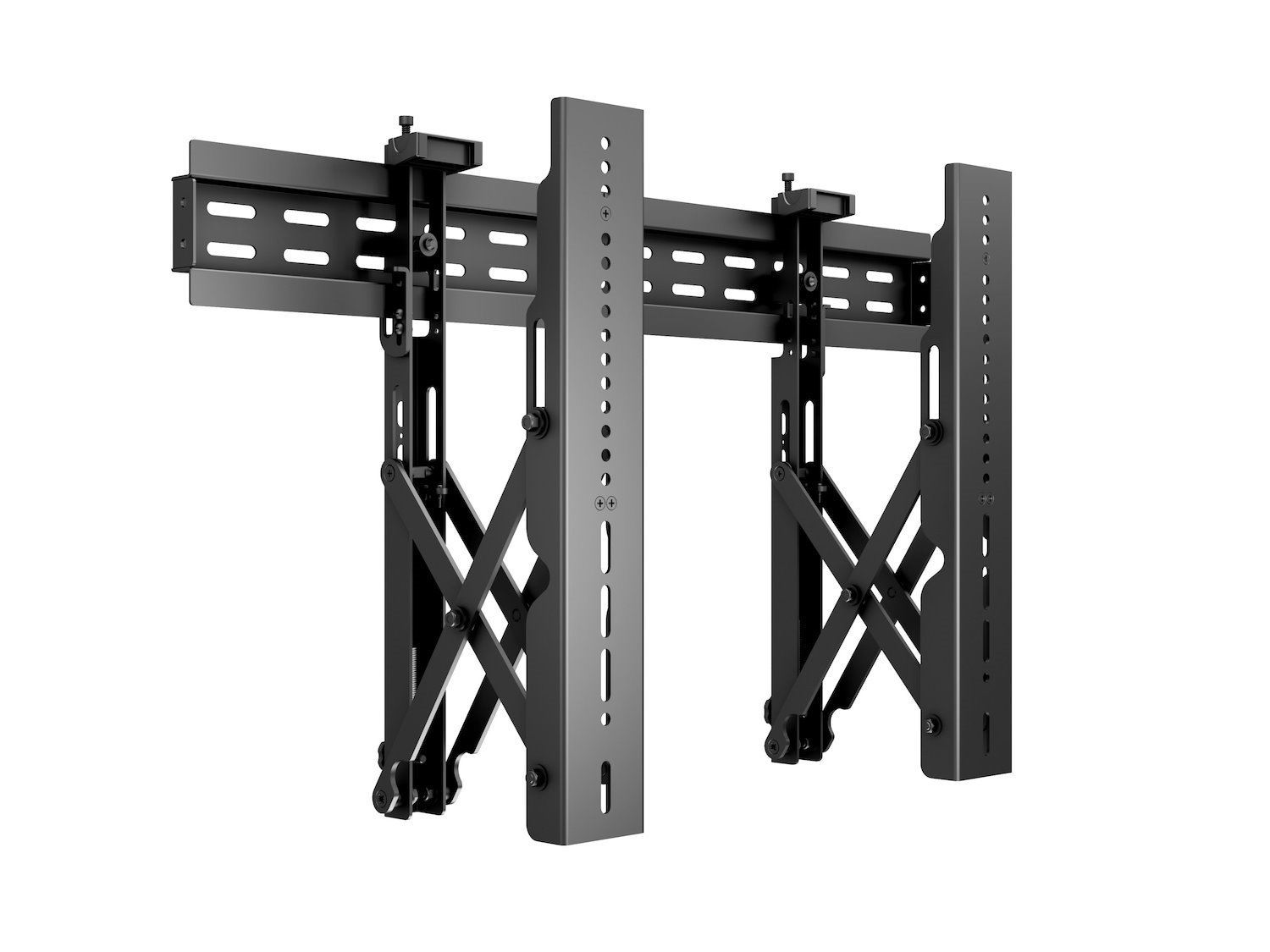 Multibrackets M Public Video Wall Mount Push - Monteringssats (Utdragbar Väggmontering) - FÖR Platt Panel - Metall - Svart Och Skiffer - Skärmstorlek: 37"-70" - Väggmonterbar