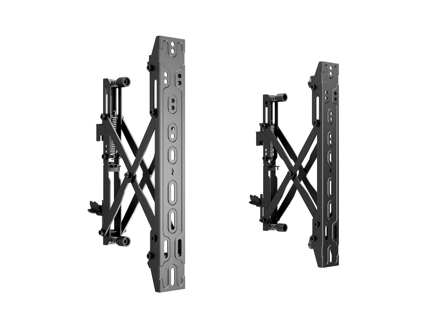 Multibrackets M Pro - Monteringskomponent (2 Intryckbara, Utdragbara Armar) - FÖR LCD-display - STÅL - Svart - Skärmstorlek: 40"-65"