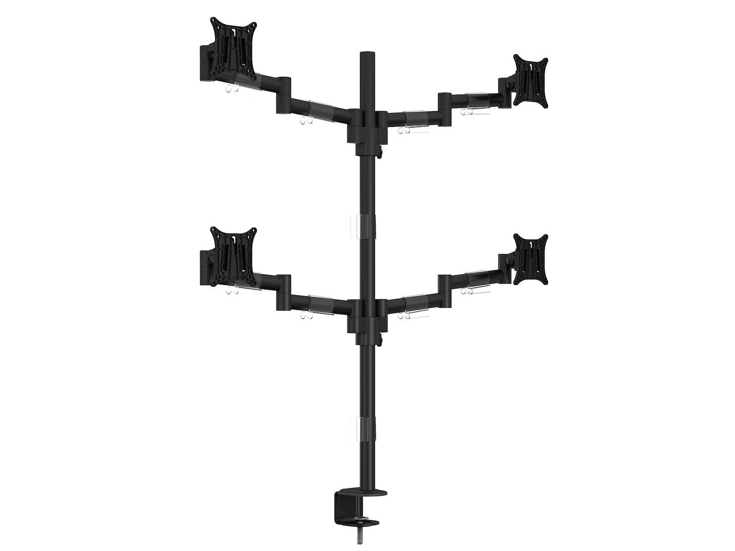 Multibrackets M Vesa Deskmount Officeline Quad - STÄLL - Justerbar Arm - FÖR 4 LCD-bildskärmar - STÅL - Svart - Skärmstorlek: 15"-30" - Klämma, Monterbar
