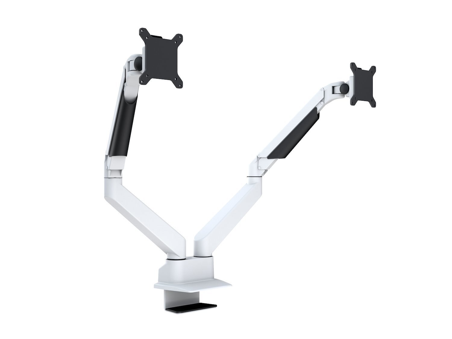 Multibrackets M Vesa Gas Lift Arm Dual Side BY Side - STÄLL - Justerbar Arm - FÖR 2 LCD-bildskärmar - Aluminium, STÅL - Vit - Skärmstorlek: 15"-32" - Klämma, Monterbar