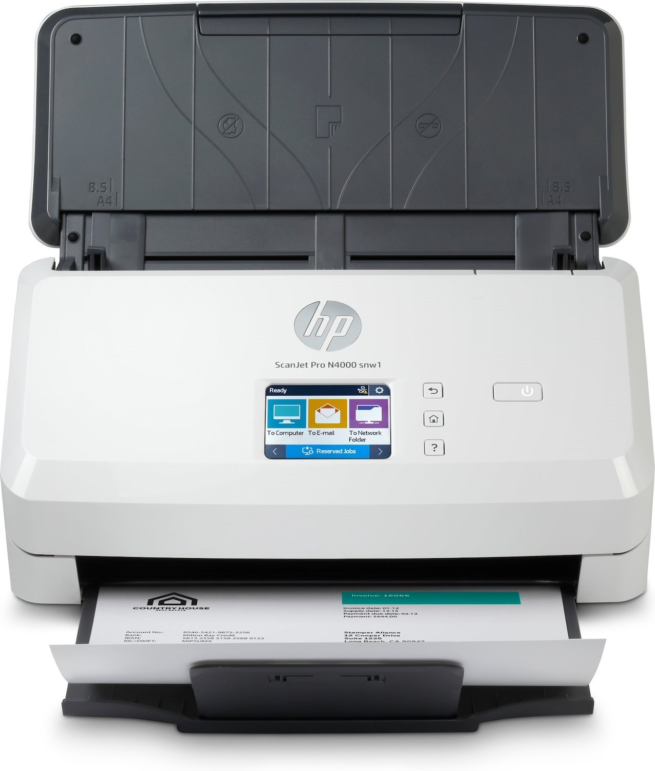 HP Scanjet Pro N4000 SNW1 Sheet-Feed - Dokumentskanner - Cmos/Cis - Duplex - 216 X 3100 MM - 600 Dpi X 600 Dpi - Upp Till 40 Sidor/Minut (Mono) - Adm (50 Ark) - Upp Till 4000 Scanningar Per Dag - Usb
