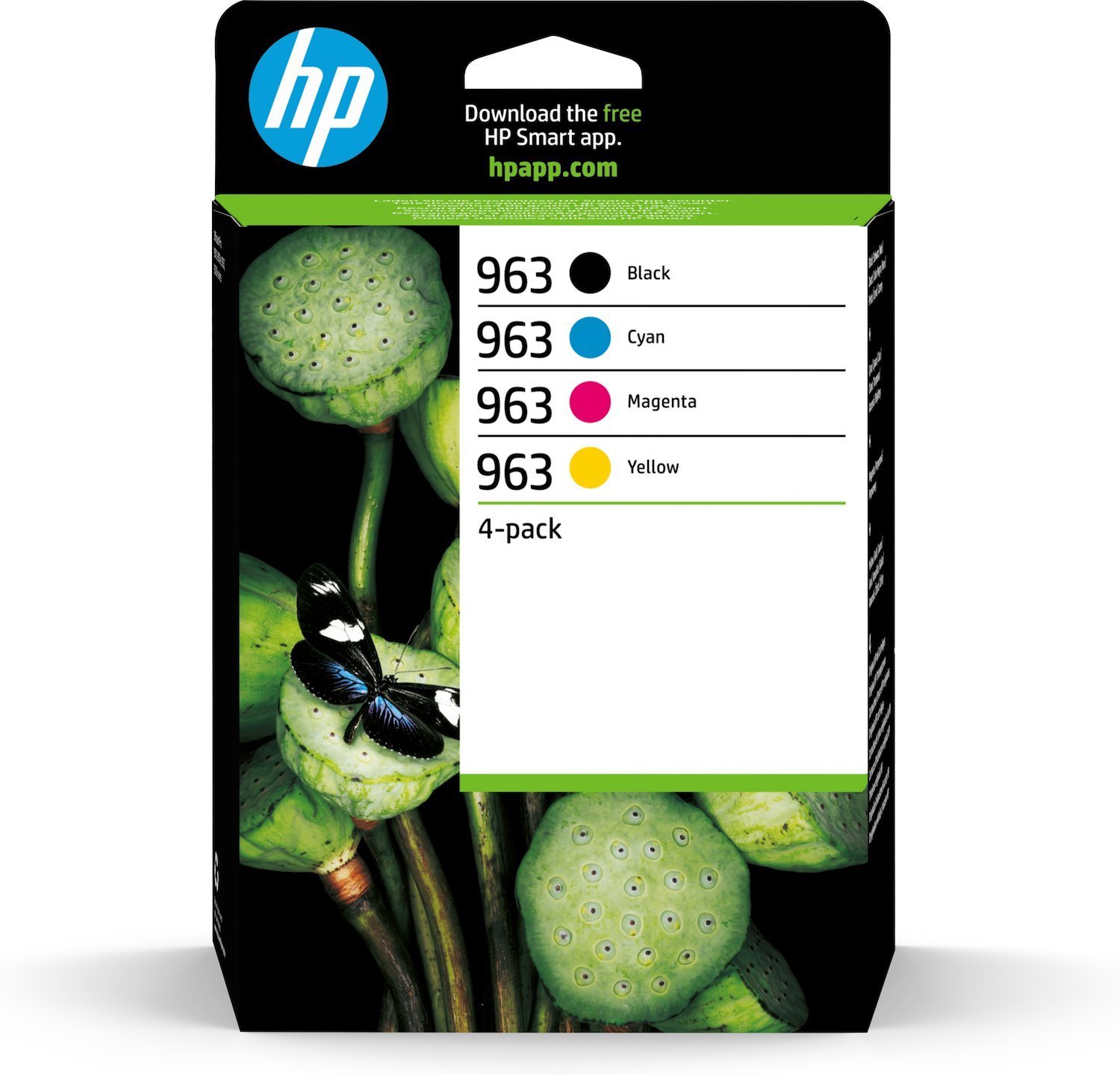 HP 963 Original Inkjet Ink Cartridge - Black, Cyan, Magenta, Yellow - 4 / Pack