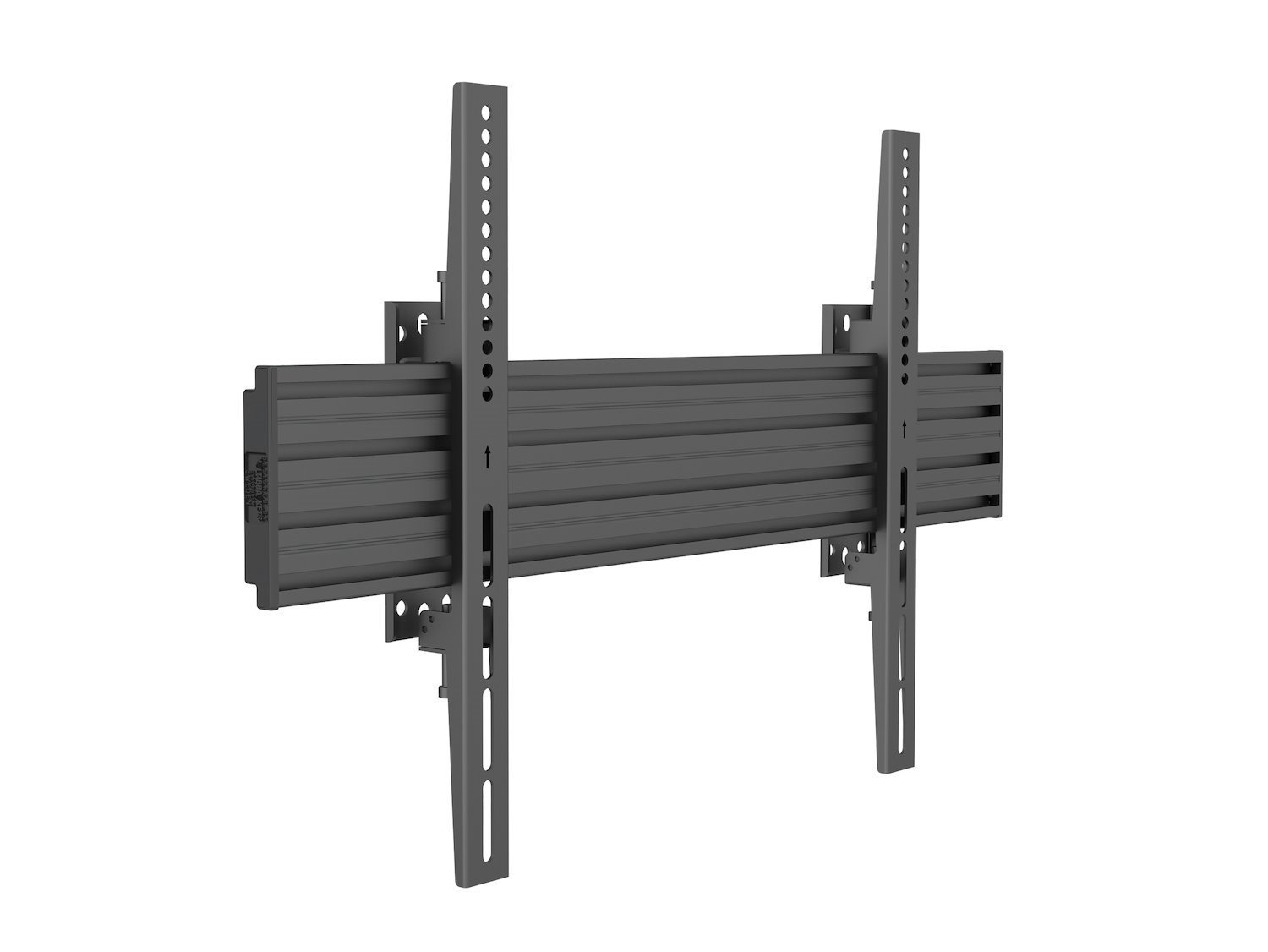 Multibrackets M Wallmount Pro Mbw1u - Monteringssats (2 Väggplattor, Monteringsskena, 2 Fasta Armar) - FÖR LCD-display - Aluminium, STÅL - Svart - Skärmstorlek: 40"-65" - Väggmonterbar