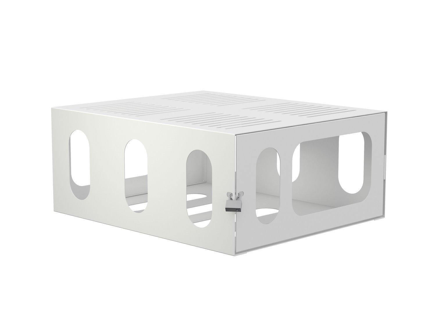 Multibrackets M Projector Mount HD Cage - Hölje - Antistöld - FÖR Projektor - Låsbar - Massivt STÅL - Vit