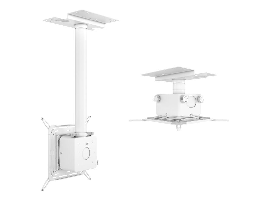 Multibrackets M Pro HD Series - Monteringssats (Justerbar Monteringsarm, Projektorfäste) - FÖR Projektor - Vit - Takmonterbar