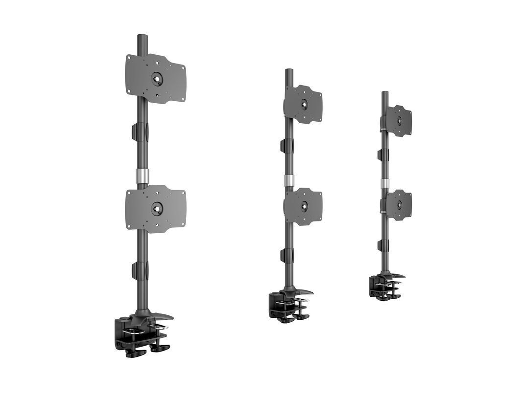 Multibrackets M - Monteringssats (3 Klämmor, 3 STÄLL) - FÖR 6 LCD-bildskärmar - Aluminium, STÅL - Svart - Skärmstorlek: 24"-32" - Disk-Monteringsbar