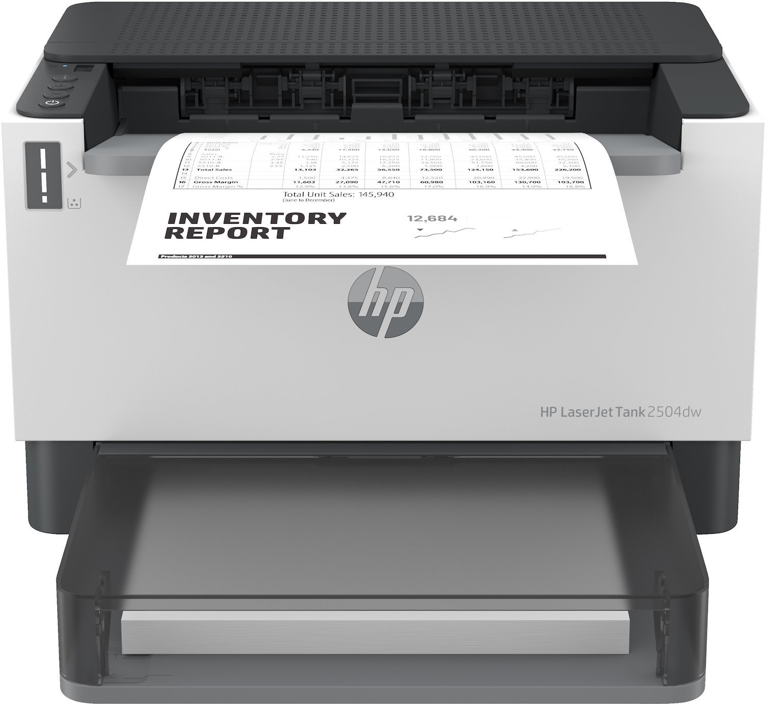 HP LaserJet Tank 2504DW - Skrivare - Svartvit - Duplex - Laser - Påfyllbar - A4/Letter - 600 X 600 Dpi - Upp Till 22 Sidor/Minut - Kapacitet: 250 Ark - Usb 2.0, Lan, Wi-Fi(n)