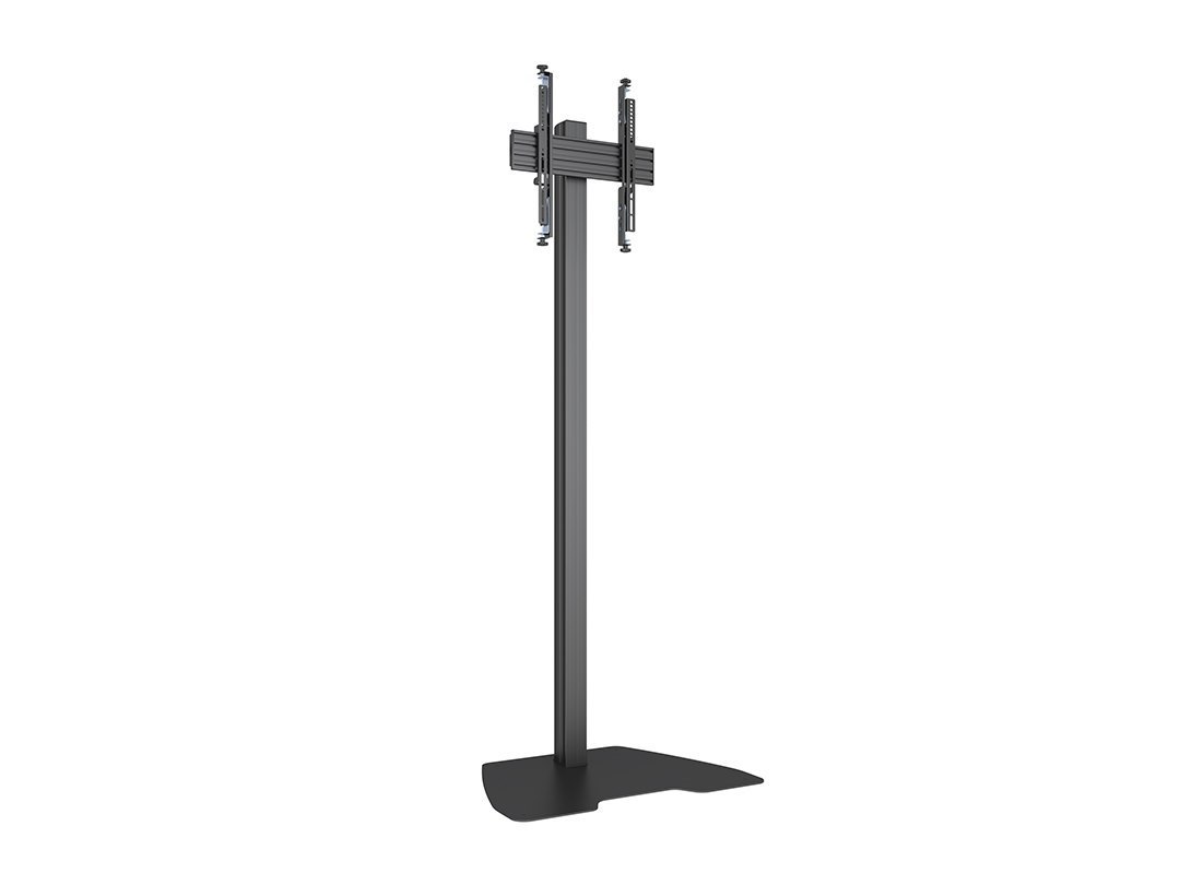 Multibrackets M Pro Series - STÄLL (Ändhätta, STÅNG, Kabelhanteringsklämma, 2 Justerbara Armar, Stor Golvplatta, RÄLS, Anslutningsplatta) - FÖR Platt Panel - Mikrojusterbar - Plast, Aluminium, STÅL -