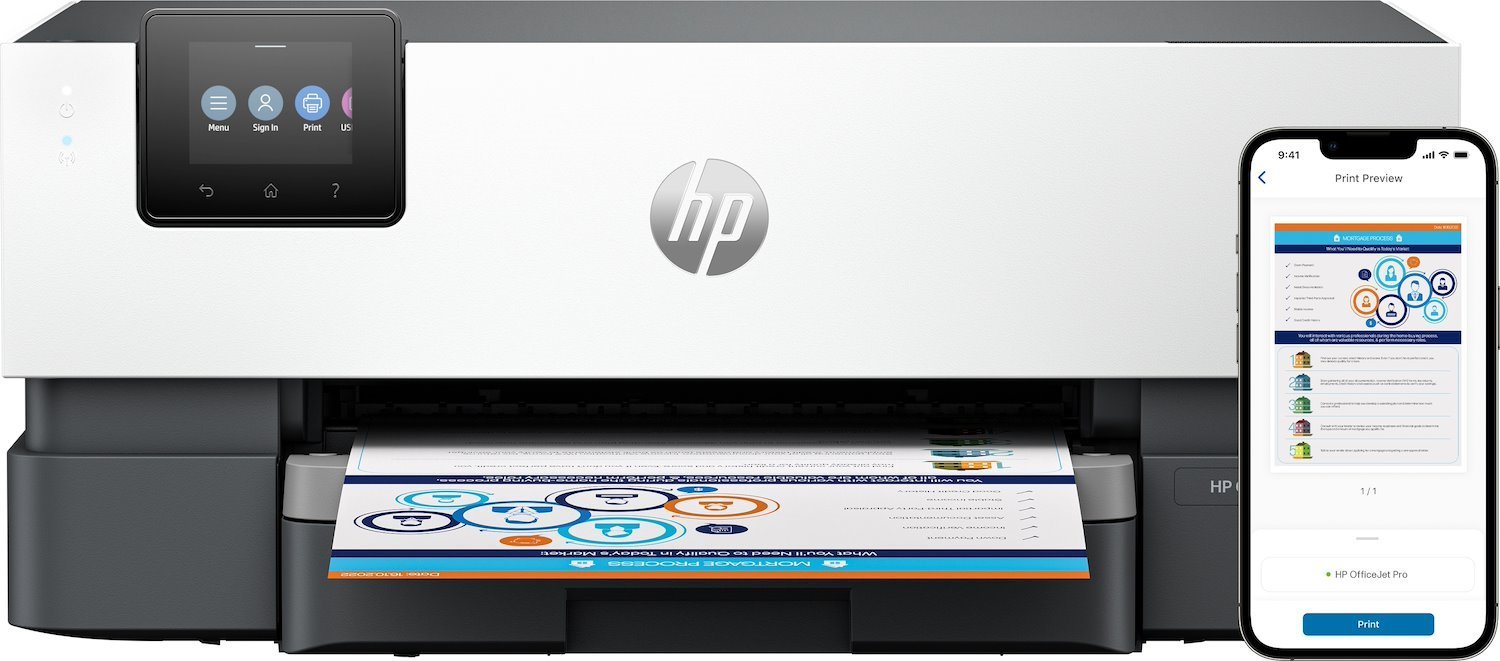 HP Officejet Pro 9110B - Skrivare - FÄRG - Duplex - Bläckstråle - A4/Legal - 1200 X 1200 Dpi - Upp Till 22 Sidor/Minut (Mono)/Upp Till 18 Sidor/Minut (FÄRG) - Kapacitet: 250 Ark - Usb 2.0, Usb 2.0-VÄR