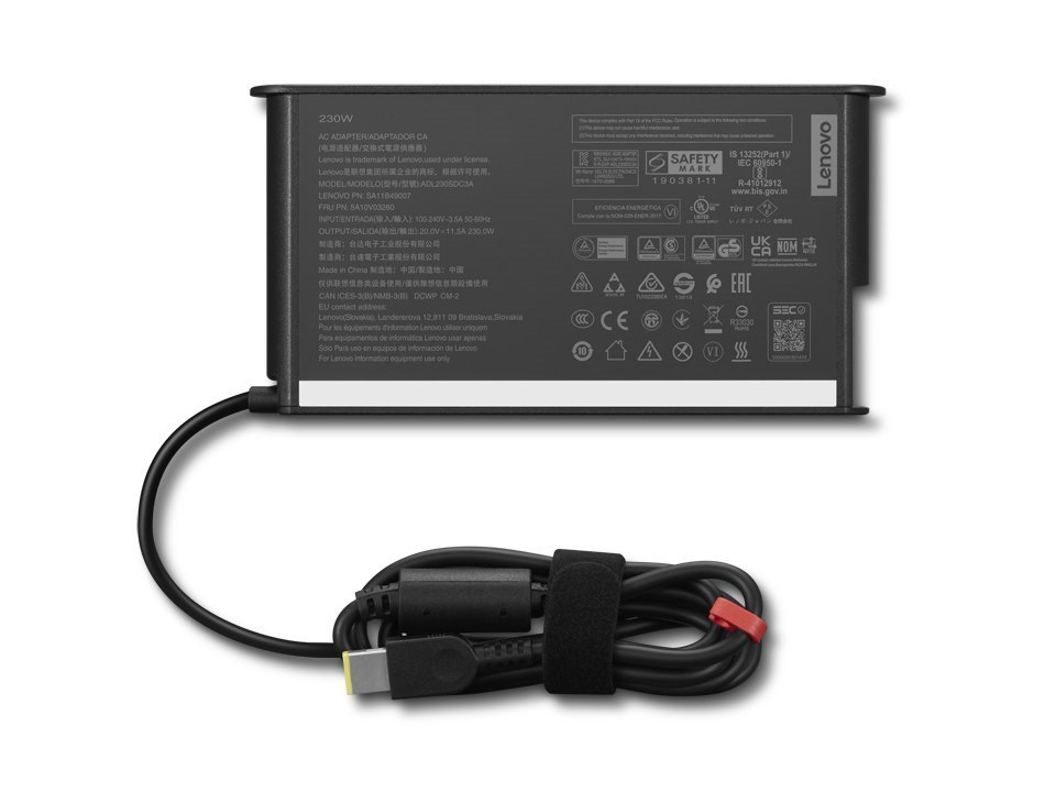 Lenovo ThinkCentre - Strömadapter - Ac 100-240 V - 230 WH - Svart