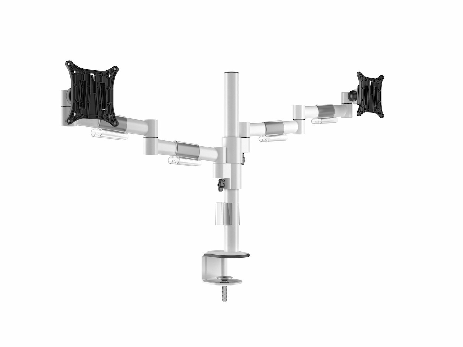 Multibrackets M Officeline - Monteringssats (Bordsfäste, Dubbel Vesa Arm-Montering) - FÖR 2 LCD-bildskärmar - STÅL - Vit - Skärmstorlek: 15"-30" - Disk-Monteringsbar