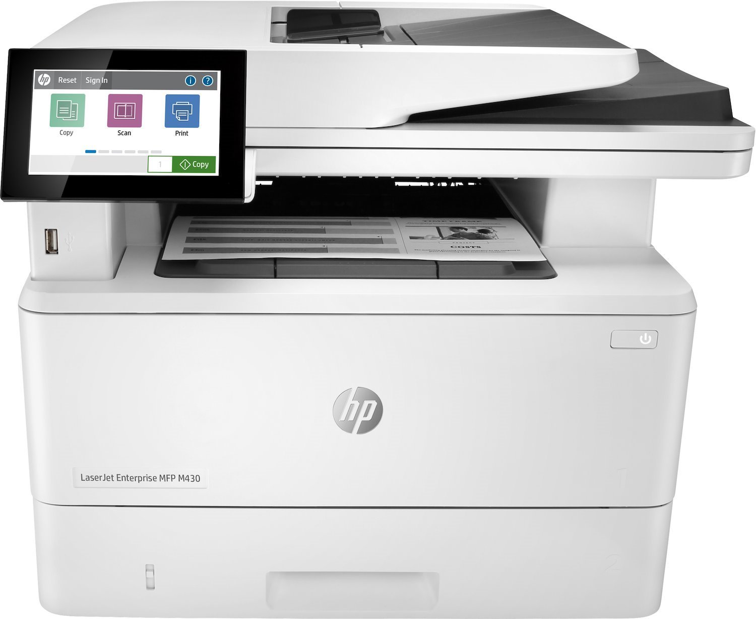 HP LaserJet Enterprise MFP M430F - Multifunktionsskrivare - Svartvit - Laser - 216 X 297 MM (Original) - A4 (Media) - Upp Till 38 Sidor/Minut (Kopiering) - Upp Till 40 Sidor/Minut (Utskrift) - 350 Ark