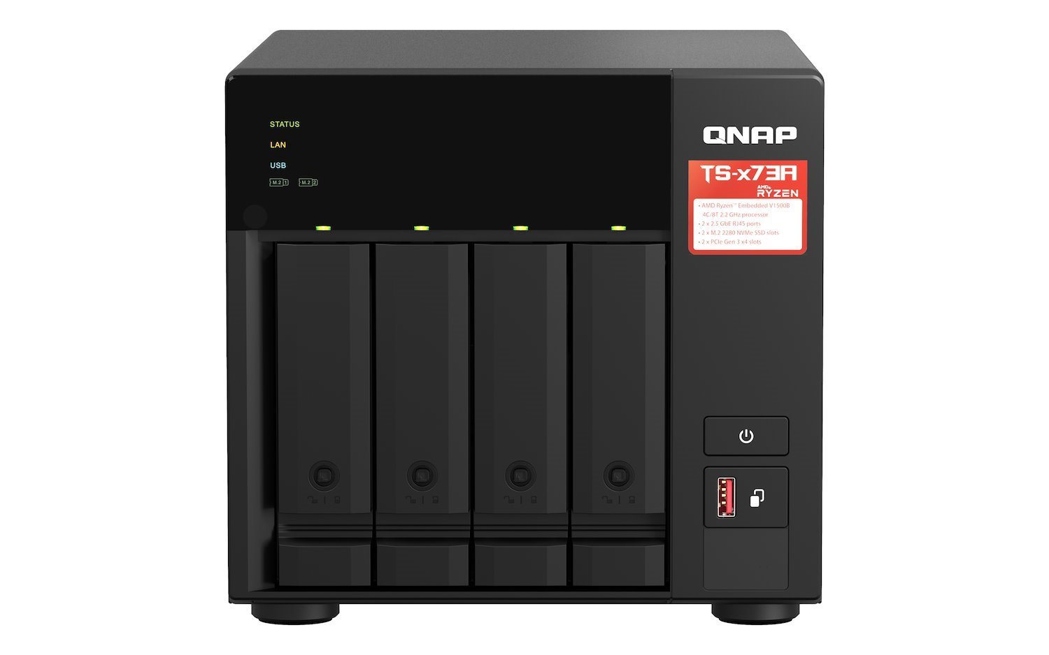 Qnap K/Ts-473A-8G 4Bay NAS+4xSeagate 4Tb Iw