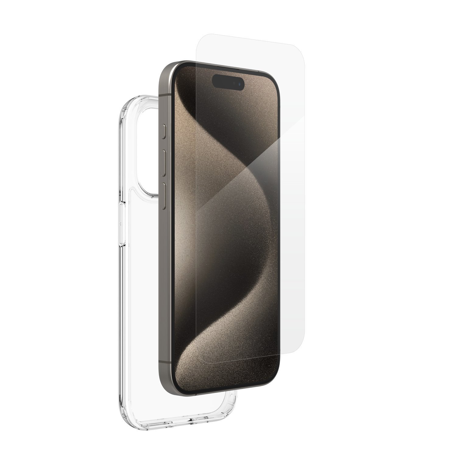 Zagg InvisibleShield Glass Elite 360 - Skyddsfodral FÖR Mobiltelefon - Glas, Polykarbonat - Klar - FÖR Apple iPhone 15 Pro