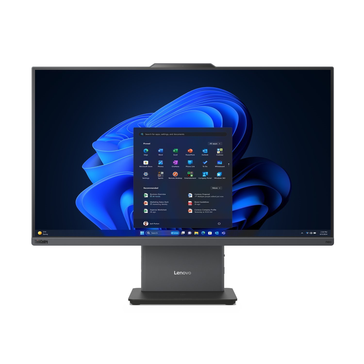 Lenovo ThinkCentre Neo 50A 27 Gen 5 12SB - Allt-I-Ett Med SKÄRMSTÄLL - Core I5 13420H / Upp Till 4.6 GHz - Ram 16 GB - SSD 512 GB - TCG Opal Encryption 2, NVMe - Uhd Graphics - Gigabit Ethernet, Bluet