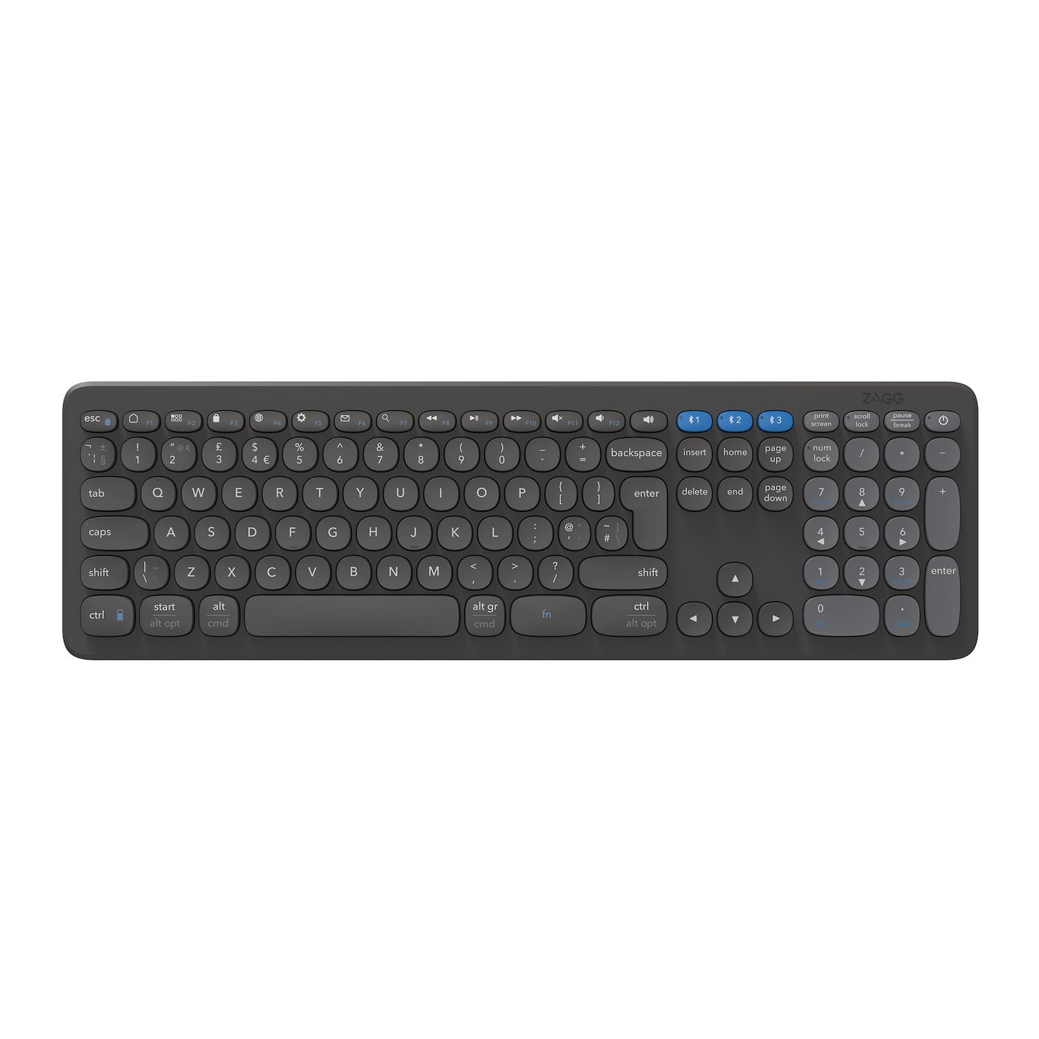 Zagg - Tangentbord - TRÅDLÖS - Bluetooth - Nordisk