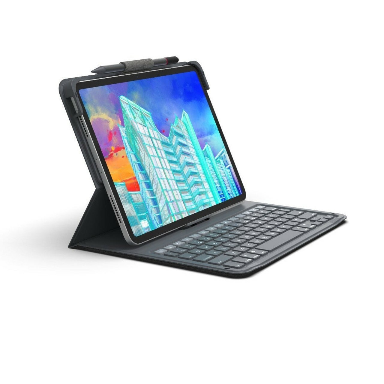 Zagg Messenger Folio 2 - Tangentbord Och Foliefodral (Fodral) - Portabel - TRÅDLÖS - Qwerty - Nordisk - Träkol - FÖR Apple 10.9-Inch iPad Air