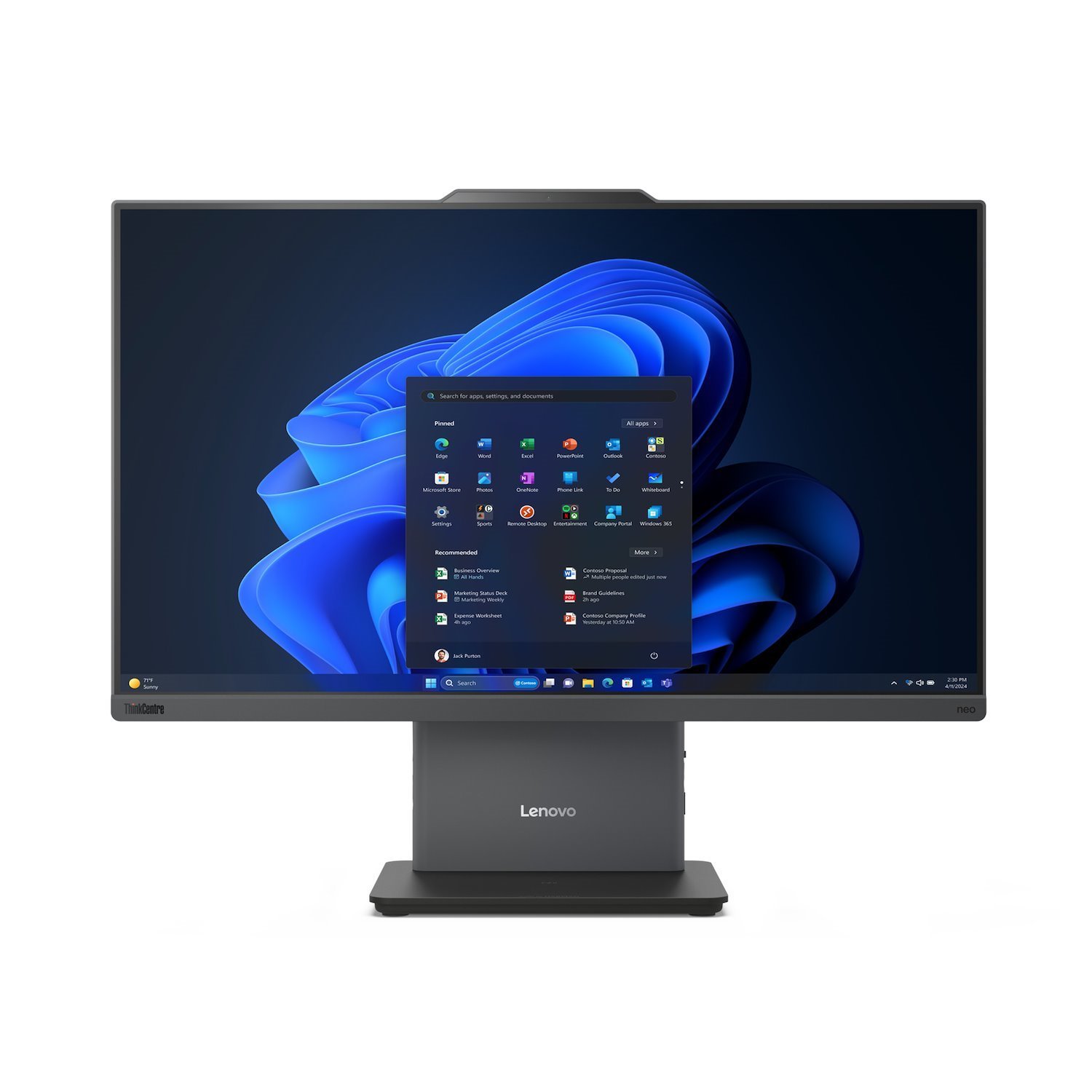Lenovo ThinkCentre Neo 50A 24 Gen 5 12SD - Allt-I-Ett Med SKÄRMSTÄLL - Core I5 13420H / Upp Till 4.6 GHz - Ram 16 GB - SSD 512 GB - TCG Opal Encryption 2, NVMe - Uhd Graphics - Gigabit Ethernet, Bluet