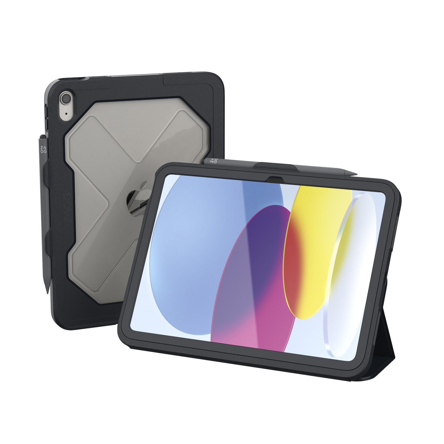 Zagg Rugged Messenger - Skyddsfodral FÖR Surfplatta - Robust - B2B Endast, Moq 1K - Polykarbonat - Träkol - FÖR Apple 10.9-Inch iPad (10:E Generation)