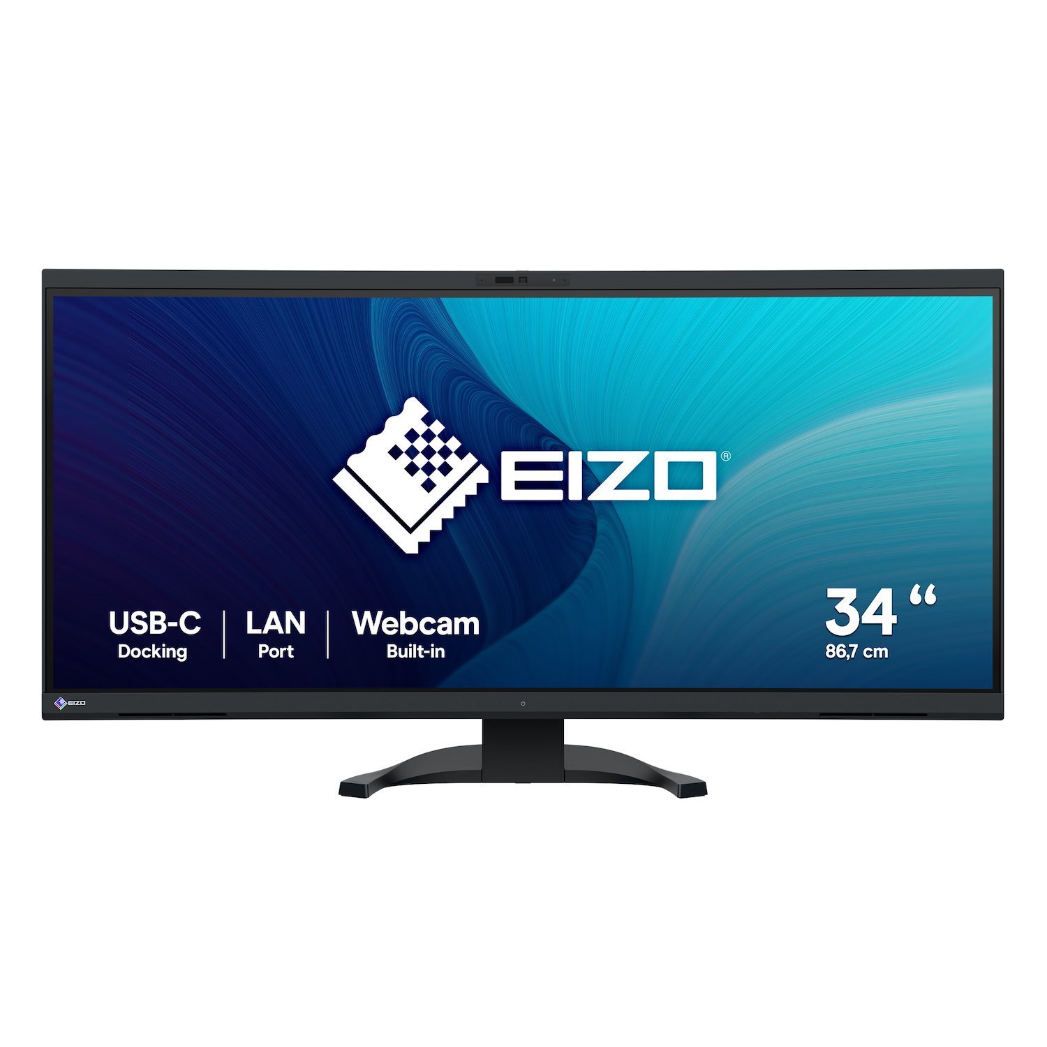 Eizo FlexScan Ev3450xc-Bk - Med FlexStand - LED-skärm - BÖJD - 34" (34.1" Visbar) - 3440 X 1440 Uwqhd - Ips - 300 CD/M² - 1000:1 - 5 MS - 2xHDMI, DisplayPort, Usb-C - Högtalare - Svart