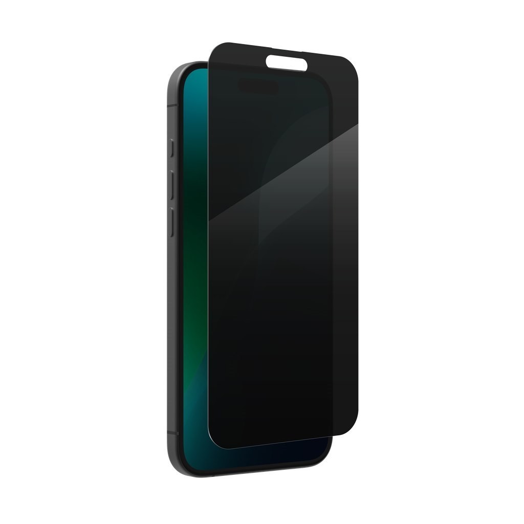 Zagg InvisibleShield Glass Elite Privacy - SKÄRMSKYDD FÖR Mobiltelefon - Glas - Med Sekretessfilter - 2-VÄGS - FÖR Apple iPhone 15 Plus, 16 Plus