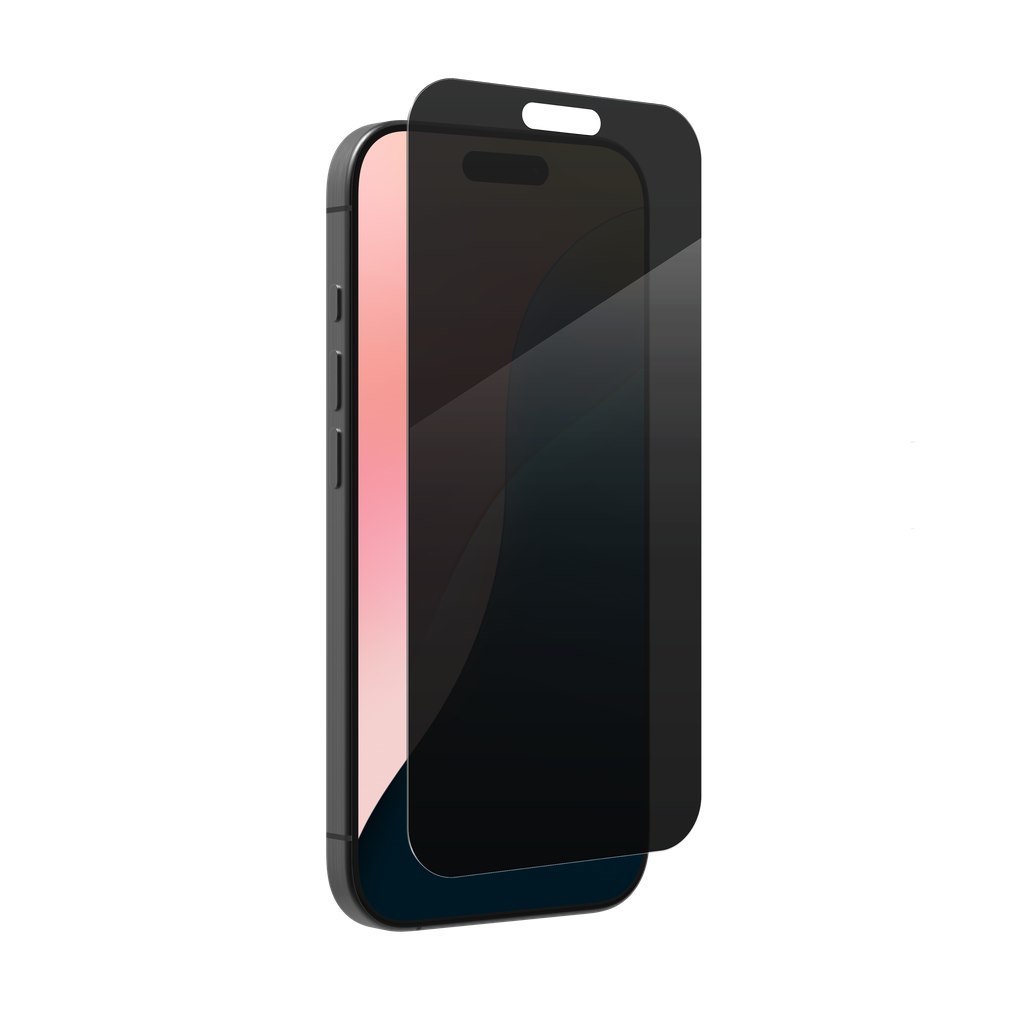 Zagg InvisibleShield Glass Elite Privacy - SKÄRMSKYDD FÖR Mobiltelefon - Glas - Med Sekretessfilter - 2-VÄGS - FÖR Apple iPhone 16 Pro