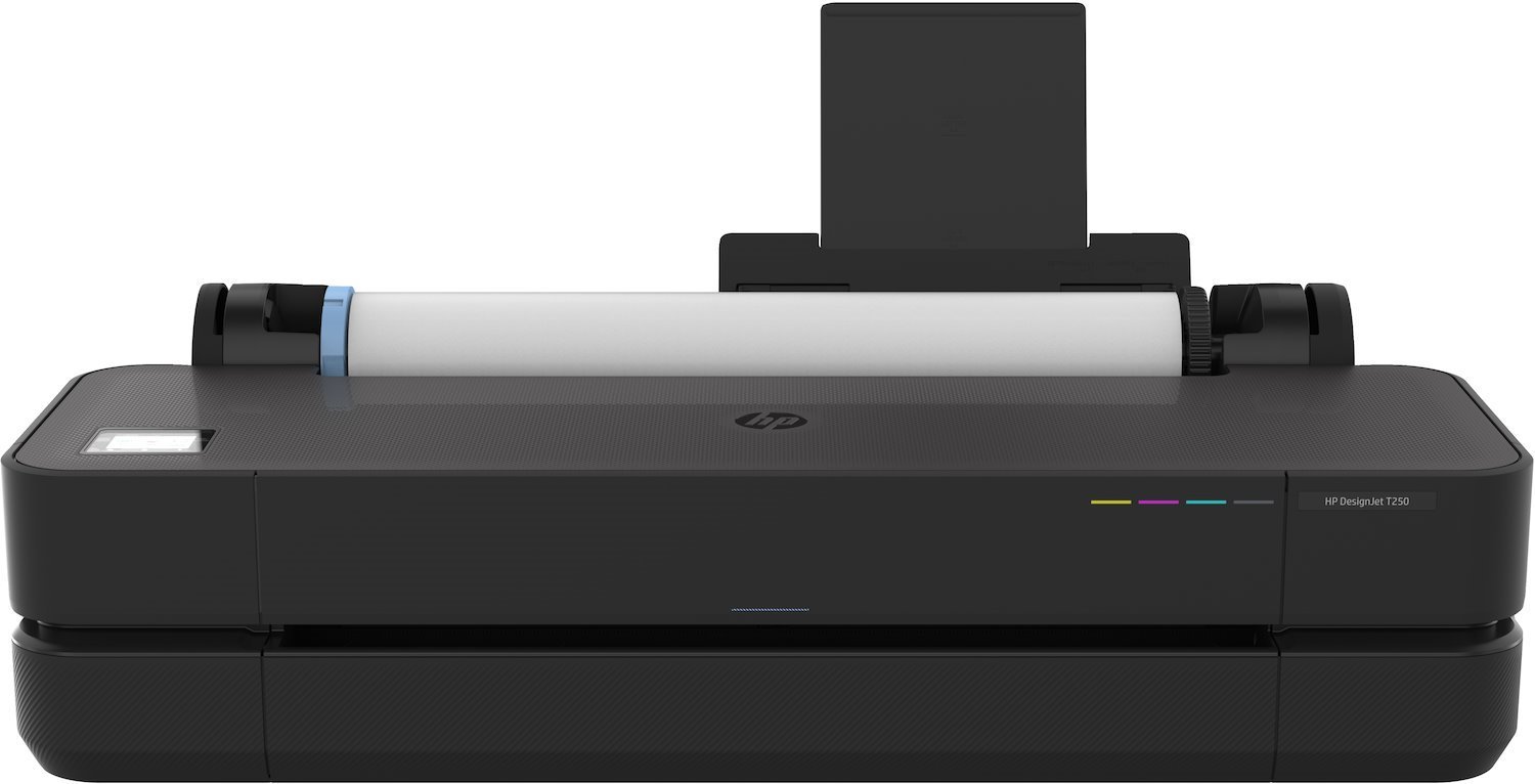 HP DesignJet T250 - 24" Storformatsskrivare - FÄRG - Bläckstråle - A1, Ansi D - 2 400 X 1 200 Dpi - Upp Till 0.5 Min/Sida (Mono)/ Upp Till 0.5 Min/Sida (FÄRG) - Usb 2.0, Lan, Wi-Fi