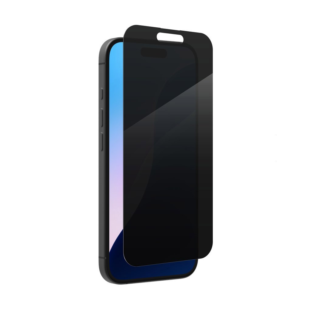 Zagg InvisibleShield Glass Elite Privacy - SKÄRMSKYDD FÖR Mobiltelefon - Glas - Med Sekretessfilter - 2-VÄGS - FÖR Apple iPhone 15, 16