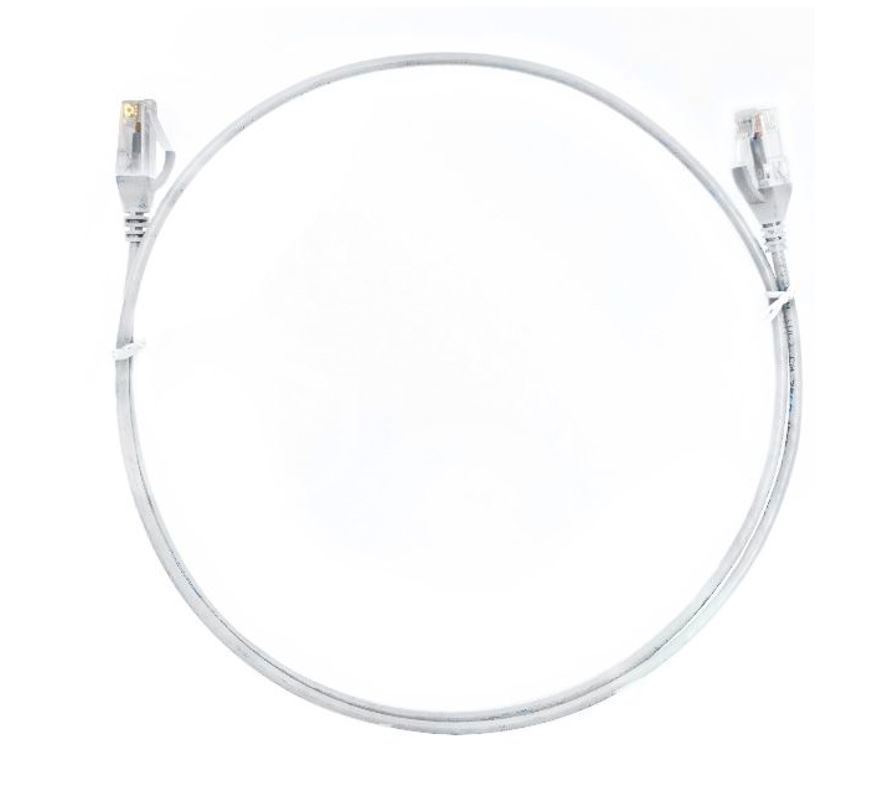 8Ware Cat6 Ultra Thin Slim Cable 10M - White Color Premium RJ45 Ethernet Network Lan Utp Patch Cord 26Awg For Data Only