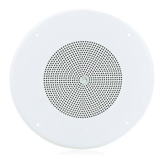 AtlasIED SD72WV 8" Dual Cone In-Ceiling Speaker with 25V/70V 5-Watt Transformer and 62-8 Baffle with Volume Control