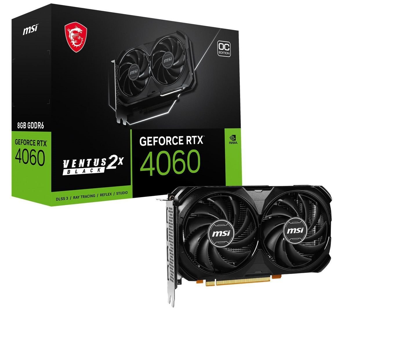 Msi Vga RTX 4060 Ventus 2X Black 8G Oc