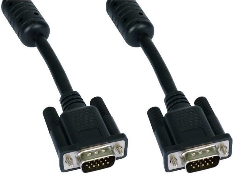 Cables Direct 2M Black Svga Male - Male
