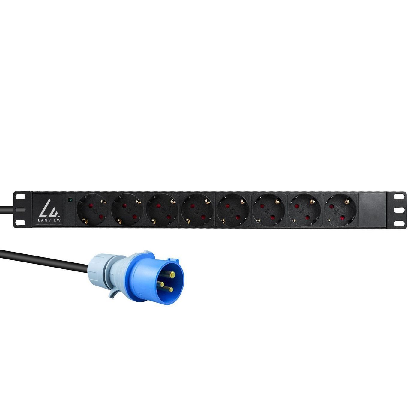 Lanview 19'' Rack Mount Power Strip,