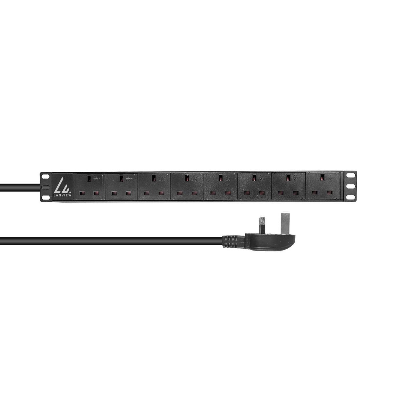 Lanview Uk Rack Mount Power Strip,