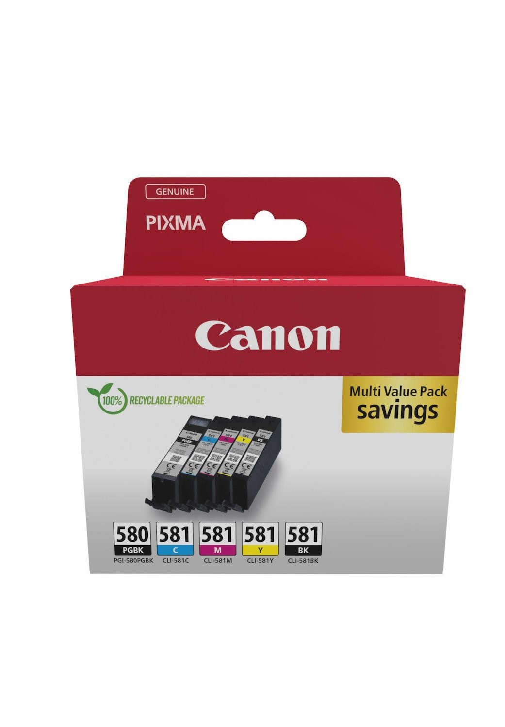 Canon PGI-580/CLI-581 Original Inkjet Ink Cartridge - Multi-pack - CMYK Pack