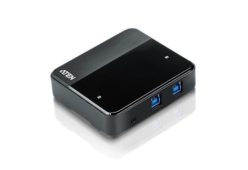 ATEN US234 USB Switch - USB 3.2 Gen 1 - 640 MB/s - Desktop, Docking Station, Printer
