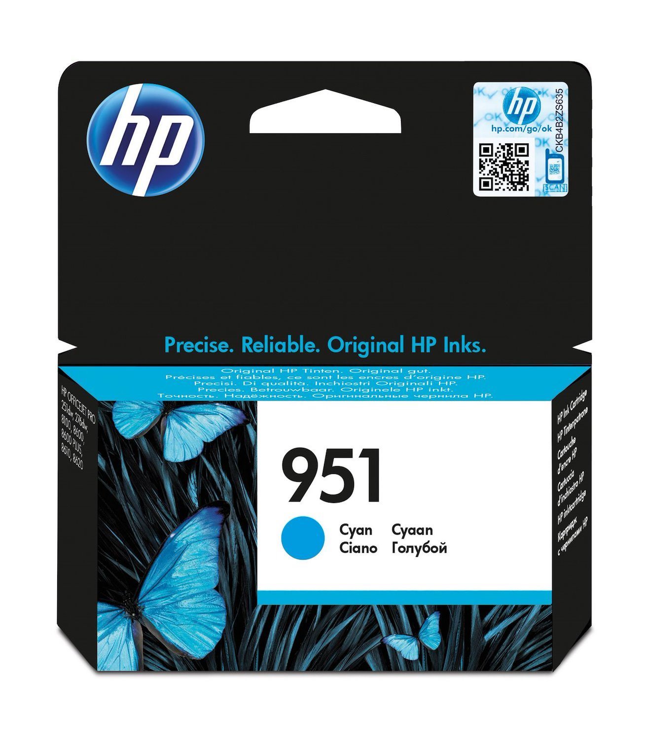 HP 951 Original Standard Yield Inkjet Ink Cartridge - Cyan - 1 Pack