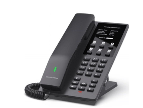 Grandstream Desktop Hotel Phone W/ Built-In Wifi - Black