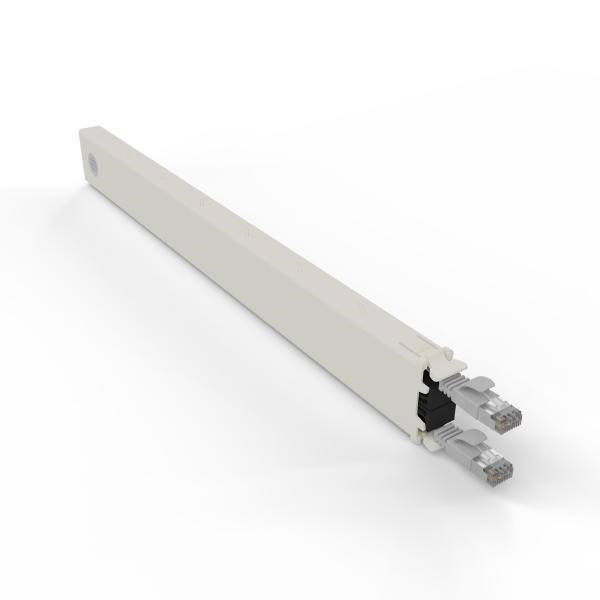 Patchbox.One 8Ru STP Grey Cat6A Cable Management Cassette, To Be Installed In Patchbox.One Frame (Poneframe)