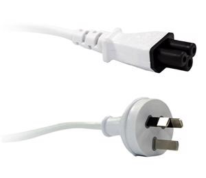 Digitus 3 Pin Power (M) To C5 Clover (M) White 2M Power Cable