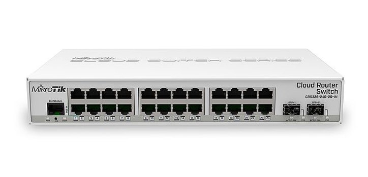 Mikrotik 24-Port Gigabit Cloud Router Switch 2 SFP+ Ports Desktop