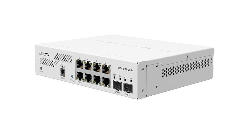 Mikrotik 10-Port Managed Switch 8X GigE Ports 2X SFP+ 10Gbps Ports