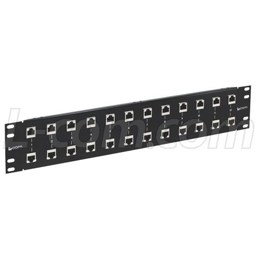 L-Com 19Inch Rack Mount 12 Port Cat6 Lightning Protection
