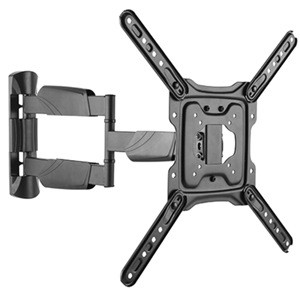 Brateck 23'-55' Full Motion TV Wall Mount Bracket. Extend, Tilt And Swivel. Vesa Support Up To: 400X400 Max Load: 35KG. Profile: 49-615MM. Hidden Cable Management. Colour: Black.